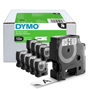 DYMO Schriftbänder D1 45803 2093098, 19 mm, schwarz auf weiß, 10 St.
