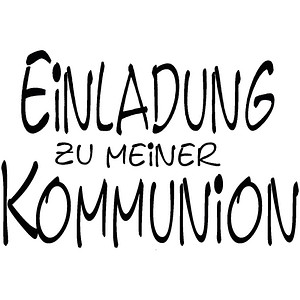 Rayher Motivstempel Einladung zu meiner Kommunion 5,0 x 7,0 cm, 1 St.