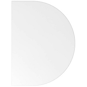HAMMERBACHER Anbautisch höhenverstellbar XBA60 weiß, silber halbrund 80,0 x 60,0 x 68,0 - 85,0 cm