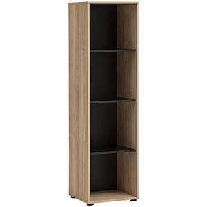 MÖBELPARTNER Aktenregal Emmik weiß-eiche 44,8 x 41,0 x 163,6 cm, 1 St.