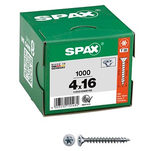 SPAX® Universalschrauben T20 Senkkopf WIROX 1191010400165 4 mm x 16 mm, 1.000 St.