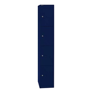 BISLEY Schließfachschrank oxfordblau CLK184639, 4 Schließfächer 30,5 x 45,7 x 180,2 cm