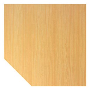 HAMMERBACHER Verbindungsplatte VXBT12 buche, silber Trapezform 120,0 x 120,0 x 2,5 cm
