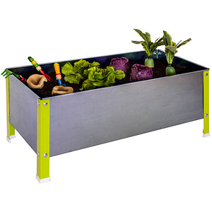 Simonrack Hochbeet SIMONGARDEN URBAN KID Metall silber, grün rechteckig 120,0 x 60,0 x 41,0 cm, 1 St.