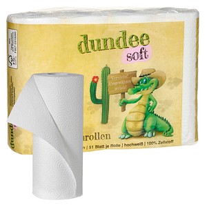 dundee Küchenrollen 3-lagig, 4 Rollen