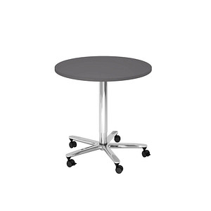 HAMMERBACHER VST08 Stehtisch höhenverstellbar rund Spanplatte grafit 80,0 x 80,0 x 72,0 - 114,0 cm, 1 St.