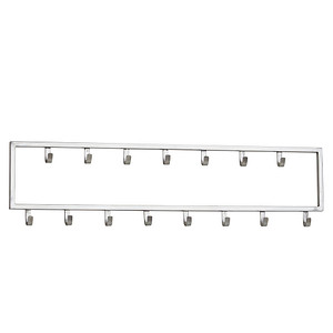WOHNLING Wandgarderobe WL6.445 silber Metall 15 Haken 80,0 x 20,0 cm, 1 St.