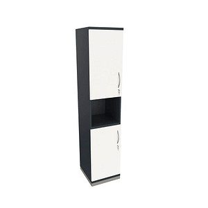fm Regalschrank Sidney, 4260429769520 weiß, lavagrau 40,0 cm 44,2 cm, 1 St.