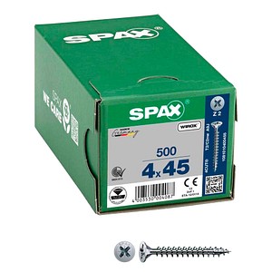 SPAX® Universalschrauben Z2 Senkkopf WIROX 1081010400455 4 mm x 45 mm, 500 St.