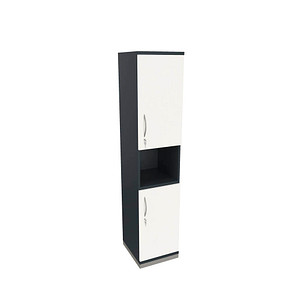 fm Regalschrank Sidney, 4260429769513 weiß, lavagrau 40,0 cm 44,2 cm, 1 St.
