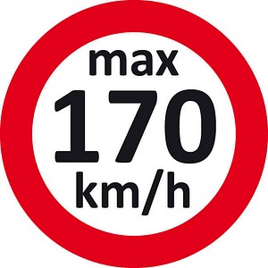 EICHNER Aufkleber Geschwindigkeit 170 km/h, rot/weiß, 100 St.