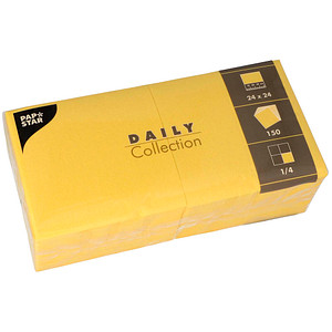 PAPSTAR Servietten Daily Collection gelb 2-lagig 24,0 x 24,0 cm, 150 St.