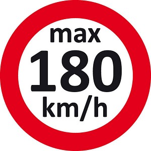 EICHNER Aufkleber Geschwindigkeit 180 km/h, rot/weiß, 100 St.
