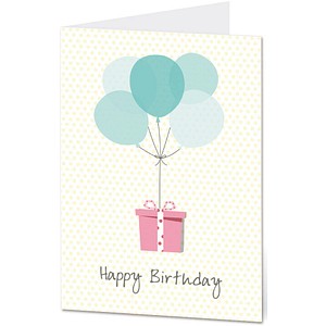 LUMA Geburtstagskarte Happy Birthday LU1700 DIN B6, 1 St.