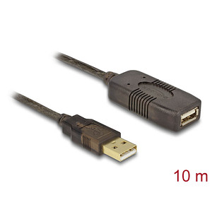 DeLOCK USB 2.0 A Kabel Verlängerung 10,0 m schwarz, 1 St.