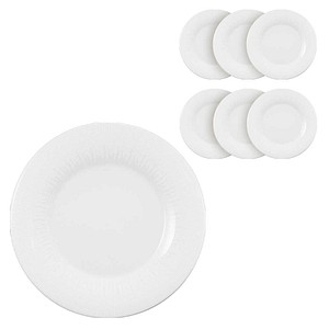 BAUSCHER Teller SMART STRIPES Fahne weiß Ø 27,0 cm, 6 St.