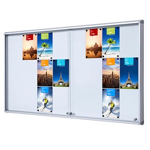 Showdown® Displays Schaukasten SL B1 silber 24x DIN A4 181,5 x 5,9 x 98,2 cm, 1 St.