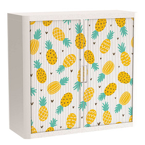 PAPERFLOW easyOffice Tropical Rollladenschrank 60724 2 Fachböden 110,0 x 41,5 x 104,0 cm