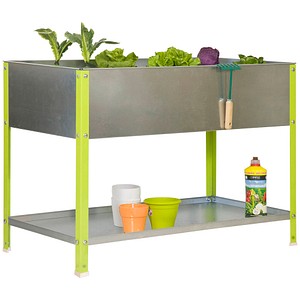 Simonrack Hochbeet SIMONGARDEN URBAN TOP Metall silber, grün rechteckig 90,0 x 40,0 x 85,0 cm, 1 St.