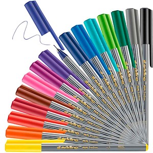 edding 55 Fineliner-Set farbsortiert 0,3 mm, 16 St.