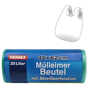 REINEX Müllbeutel mit Abreißperforation extra stark 20,0 l grün 9,0 µm, 30 St.