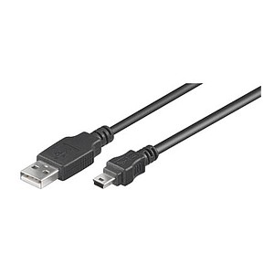 goobay USB 2.0 A/Mini USB 2.0 B Kabel 1,8 m schwarz