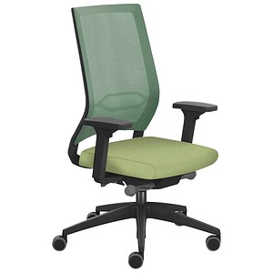 sedus Bürostuhl se:quaterback 2 membran, QB-125/204 Stoff grün, Gestell schwarz