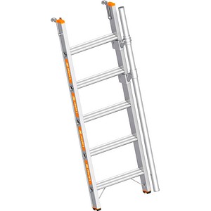 Layher Anlegeleiter TOPIC 1070 silber 5 Stufen, H: 1,45 cm
