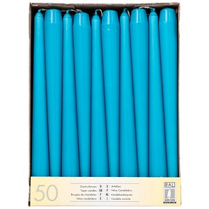STARPAK Kerzen türkis, 50 St.
