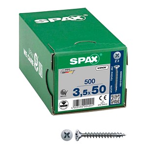 SPAX® Universalschrauben Z2 Senkkopf WIROX 1081010350505 3,5 mm x 50 mm, 500 St.
