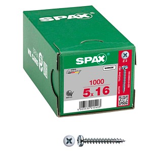 SPAX® Universalschrauben Z2 Halbrundkopf WIROX 0231010500165 5 mm x 16 mm, 1.000 St.
