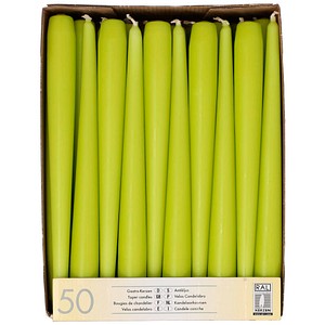 STARPAK Kerzen limonengrün, 50 St.