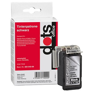dots  schwarz Druckerpatrone kompatibel zu Canon PG-545XL