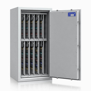 ISS safe4key Schlüsseltresor lichtgrau mit 720 Haken, Doppelbartschloss, 50,0 x 42,0 x 100,0 cm, 1 St.