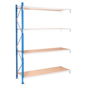 Manorga Anbau-Schwerlast-Weitspannregal EPSIVOL ZR2518604F4S himmelblau, braun 180,0 x 60,0 x 250,0 cm