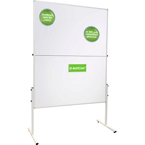FRANKEN Moderationswand U-Act!Line® klappbar 120,0 x 150,0 cm weiß
