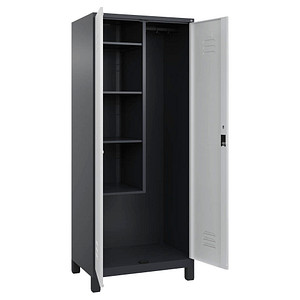 CP Putzmittelschrank Classic Plus 080110-02 S10012 anthrazitgrau, lichtgrau 4 Fachböden 80,0 x 50,0 x 195,0 cm, aufgebaut, 1 St.