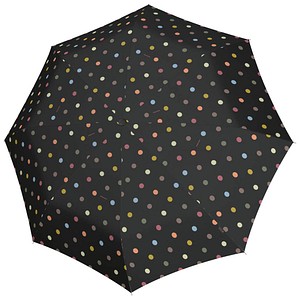 reisenthel® Regenschirm pocket classic dots schwarz/bunt bedruckt, 1 St.