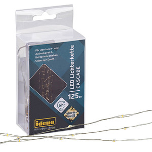 Idena 125er Micro LED Lichterkette silber 1,7 m, 1 St.