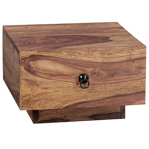 WOHNLING Nachttisch quadratisch Massivholz sheesham 40,0 x 40,0 x 25,0 cm, 1 St.