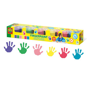 SES Creative® Fingerfarben farbsortiert 6x 120,0 ml, 1 St.