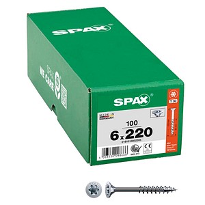 SPAX® Universalschrauben T30 Senkkopf WIROX 0191010602205 6 mm x 220 mm, 100 St.