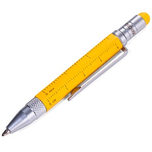 TROIKA® Kugelschreiber LILIPUT TOOL PEN gelb, Schreibfarbe: schwarz, 1 St.
