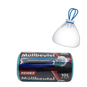REINEX Müllbeutel Oceanfrische 10,0 l blau 8,0 µm, 40 St.