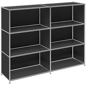 viasit Aktenregal System4 schwarz 152,9 x 40,4 x 118,2 cm, 1 St.