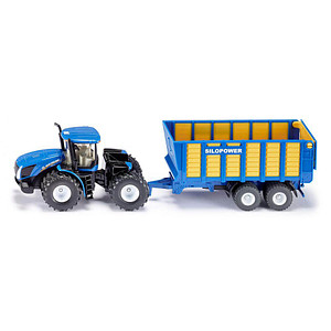 siku New Holland Traktor mit Silagewagen 1947 Spielzeugauto