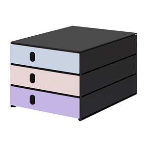 styro Schubladenbox styroval pro feelings Candlelight  hellblau, hellrosa, helllila 14-8050.Ca, DIN A4 mit 3 Schubladen, 1 St.