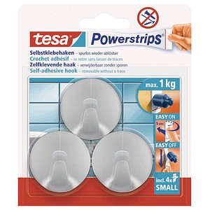 tesa Rund Small Klebehaken für max. 1,0 kg, 1,4 x 3,4 cm, 3 St.