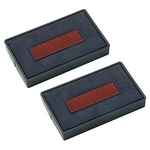 2 COLOP Ersatzstempelkissen S260 blau/rot 2,4 x 4,5 cm