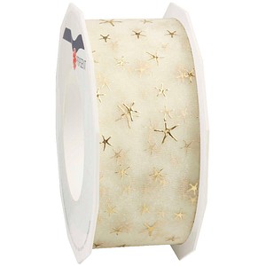 PRÄSENT Geschenkband Canada seidenmatt creme 40,0 mm x 20,0 m